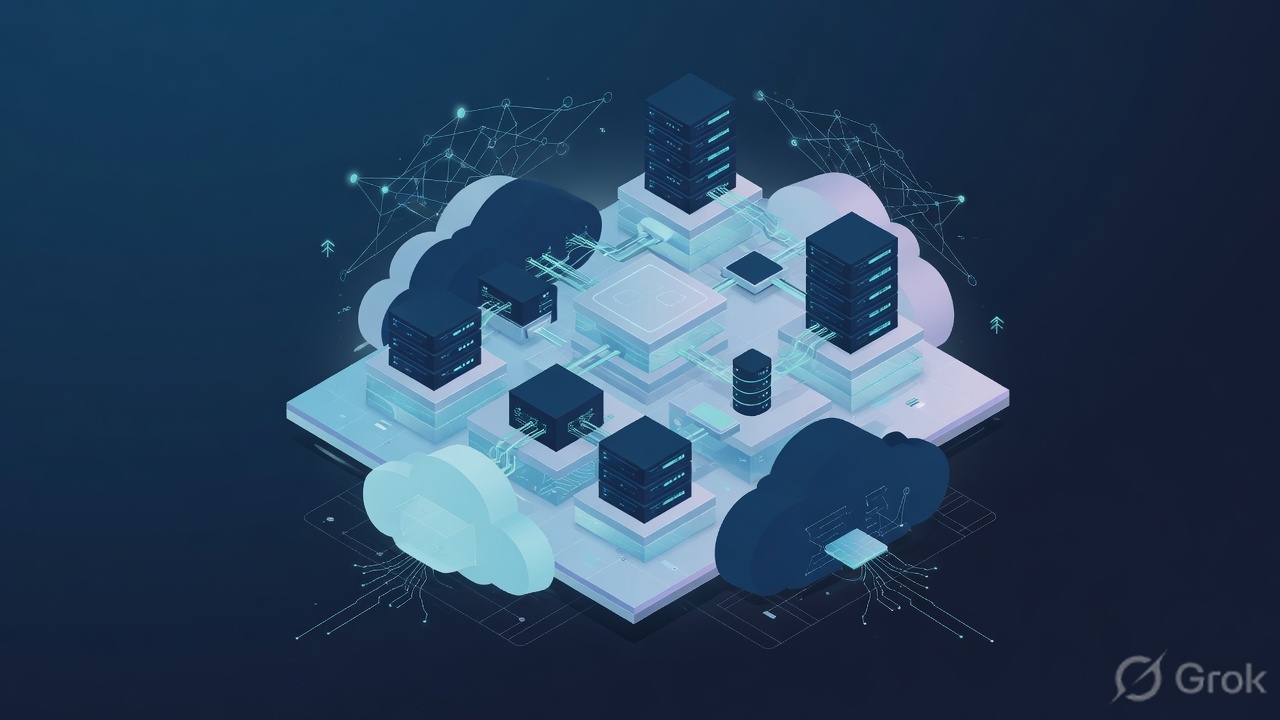 Abstract enterprise cloud infrastructure and cybersecurity architecture